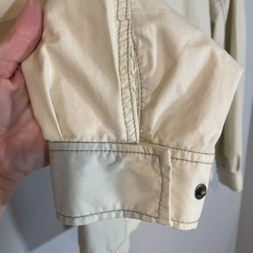 TOMMY BAHAMA Jacket Mens Large Beige Full Zip Windbreaker Lined Golf Lightweight - Picture 10 of 10